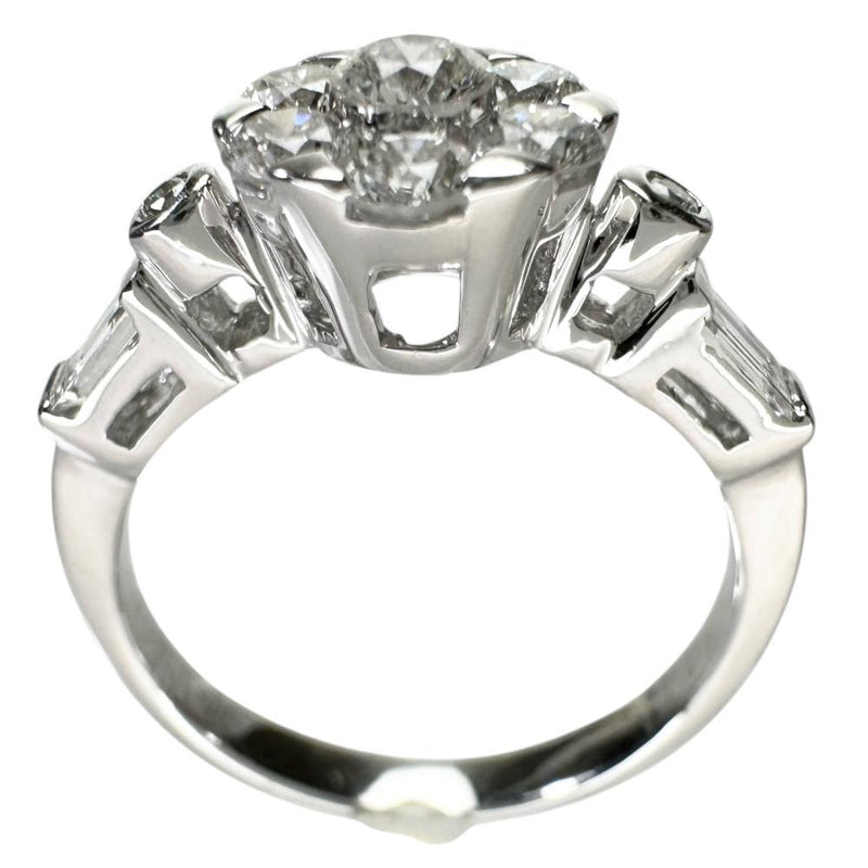 9号 ダイヤモンド 0.84ct リング・指輪 K18WGホワイトゴールド 18金 3.2g レディース 【中古】【真子質店】【NN】 【MoMiMa】