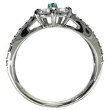 12号 パライバトルマリン 0.02ct ダイヤモンド 0.69ct リング・指輪 Pt950プラチナ 3.5g レディース 【中古】【真子質店】【NN】 【KTY】
