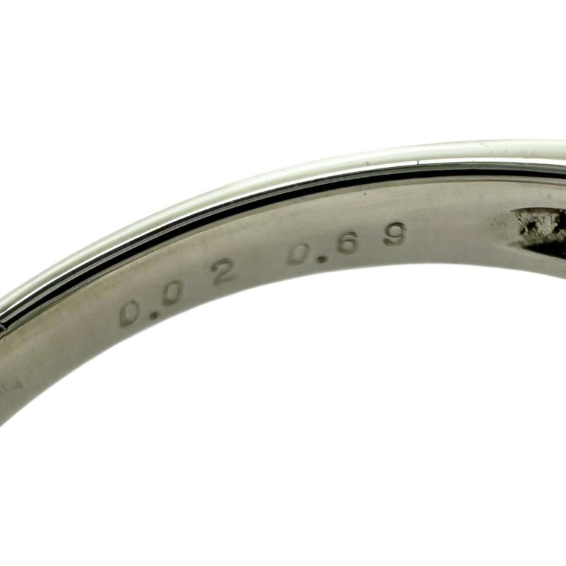 12号 パライバトルマリン 0.02ct ダイヤモンド 0.69ct リング・指輪 Pt950プラチナ 3.5g レディース 【中古】【真子質店】【NN】 【KTY】