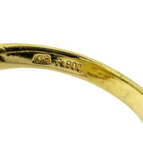 12.5号 シトリン ダイヤモンド 計0.44ct リング・指輪 K18ゴールド 18金/Pt900プラチナ 8.8g レディース 【中古】【真子質店】【NN】 【SxT】