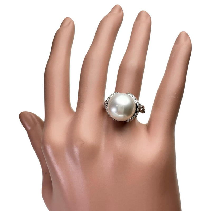 12号 オーロラフェニックス白蝶真珠　12.1ｍｍ ダイヤモンド 0.512ct リング・指輪 Pt900プラチナ 10.0g レディース
【中古】【真子質店】【NN】




【YIY】