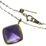 アメジスト 4.50ct ネックレス K18ゴールド 18金 2.4g 50cm レディース 【中古】【真子質店】【NN】 【TxS】