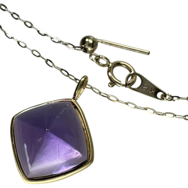 アメジスト 4.50ct ネックレス K18ゴールド 18金 2.4g 50cm レディース 【中古】【真子質店】【NN】 【TxS】