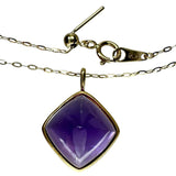 アメジスト 4.50ct ネックレス K18ゴールド 18金 2.4g 50cm レディース 【中古】【真子質店】【NN】 【TxS】