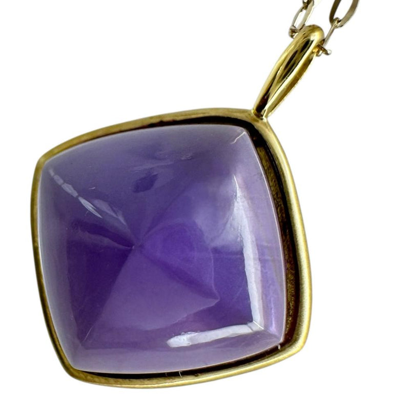 アメジスト 4.50ct ネックレス K18ゴールド 18金 2.4g 50cm レディース 【中古】【真子質店】【NN】 【TxS】