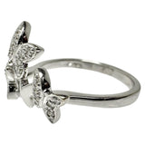 12号 バタフライ ダイヤモンド 計0.15ct リング・指輪 K18WGホワイトゴールド 18金 3.7g レディース 【中古】【真子質店】【NN】 【MoTMi】