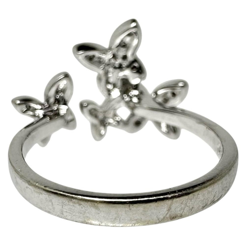 12号 バタフライ ダイヤモンド 計0.15ct リング・指輪 K18WGホワイトゴールド 18金 3.7g レディース 【中古】【真子質店】【NN】 【MoTMi】