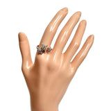 12号 バタフライ ダイヤモンド 計0.15ct リング・指輪 K18WGホワイトゴールド 18金 3.7g レディース 【中古】【真子質店】【NN】 【MoTMi】