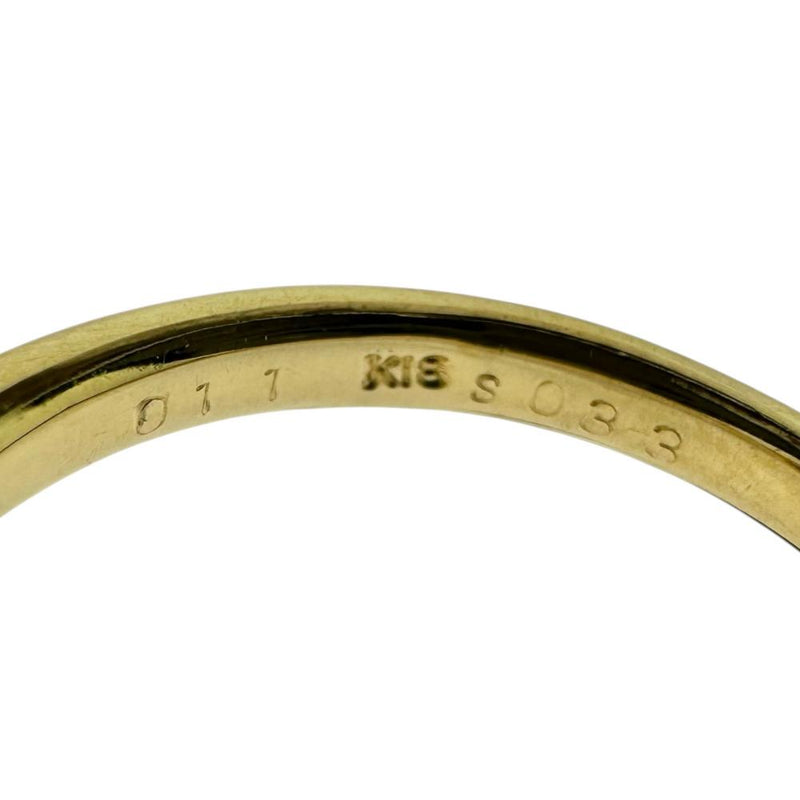 11号 サファイア 計0.33ct ダイヤモンド 0.11ct リング・指輪 K18ゴールド 18金 3.4g レディース 【中古】【真子質店】【NN】 【DYT】