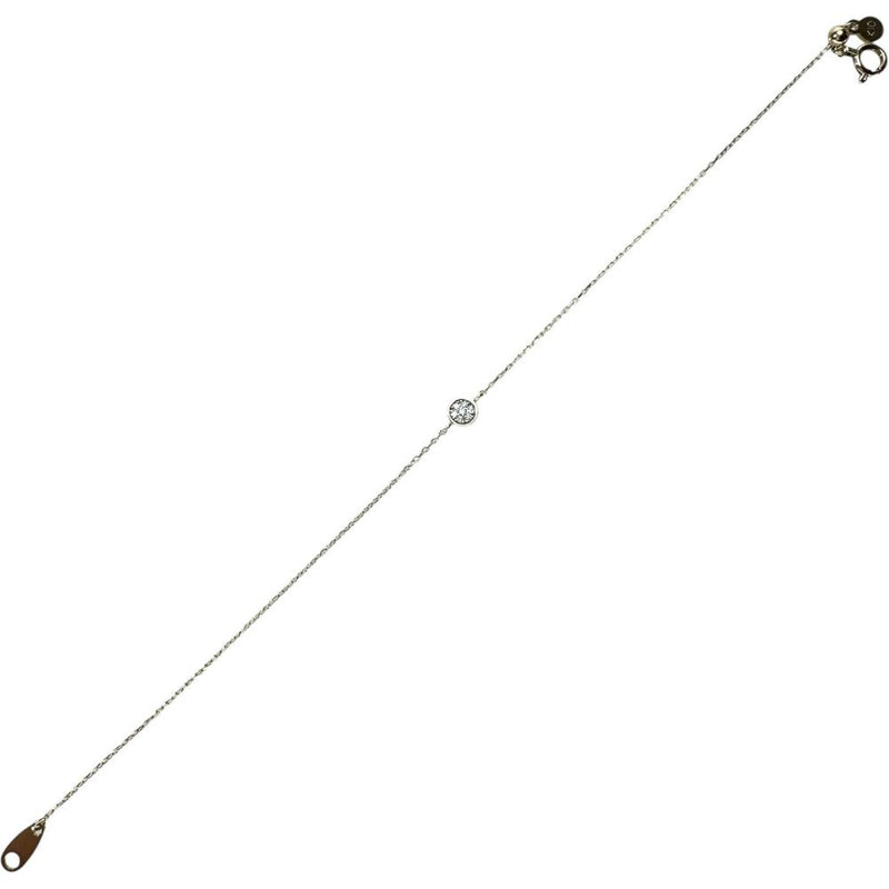 【ete/エテ】 ダイヤモンド 0.02ct ブレスレット K10ゴールド 10金 0.8g 17cm レディース 【中古】【真子質店】【NN】 【YY】