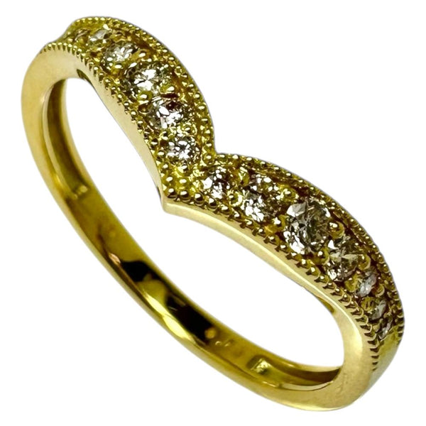 7号 ピンキー ダイヤモンド 計0.15ct リング・指輪 K18ゴールド 18金 1.5g レディース 【中古】【真子質店】【NN】 【TMaI】