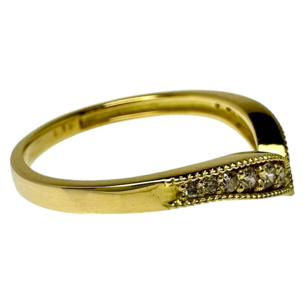 7号 ピンキー ダイヤモンド 計0.15ct リング・指輪 K18ゴールド 18金 1.5g レディース 【中古】【真子質店】【NN】 【TMaI】