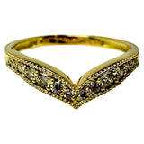 7号 ピンキー ダイヤモンド 計0.15ct リング・指輪 K18ゴールド 18金 1.5g レディース 【中古】【真子質店】【NN】 【TMaI】