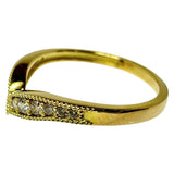 7号 ピンキー ダイヤモンド 計0.15ct リング・指輪 K18ゴールド 18金 1.5g レディース 【中古】【真子質店】【NN】 【TMaI】