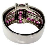 15号 ルビー 計3.20ct ダイヤモンド 計0.60ct リング・指輪 K18WGホワイトゴールド 18金 14.0g レディース 【中古】【真子質店】【NN】 【ISMoMi】
