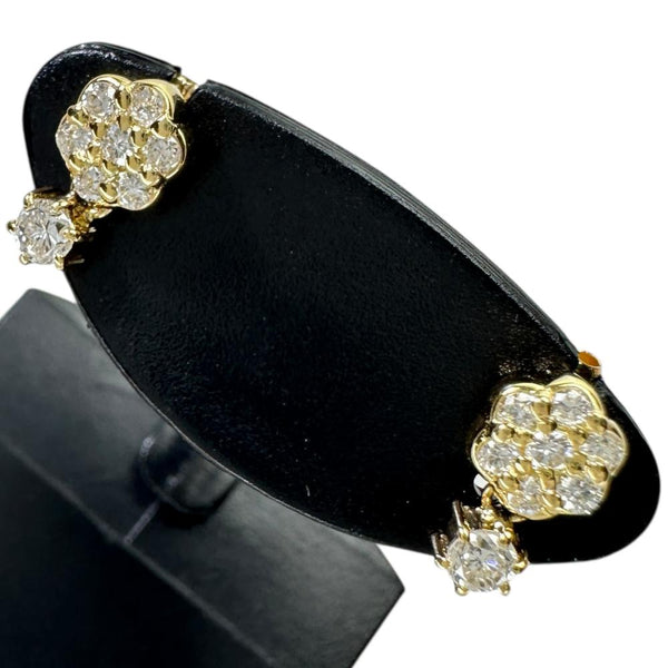 ぶら下がり ダイヤモンド 0.15/0.15ct ピアス K18ゴールド 18金 1.8g レディース 【中古】【真子質店】【NN】 【MaxMi】