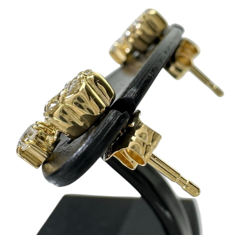 ぶら下がり ダイヤモンド 0.15/0.15ct ピアス K18ゴールド 18金 1.8g レディース 【中古】【真子質店】【NN】 【MaxMi】