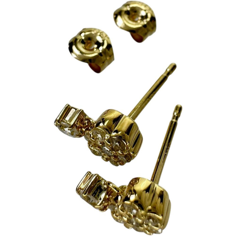 ぶら下がり ダイヤモンド 0.15/0.15ct ピアス K18ゴールド 18金 1.8g レディース 【中古】【真子質店】【NN】 【MaxMi】
