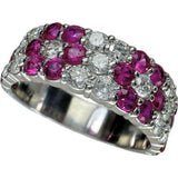 15号 ルビー 1.53ct ダイヤモンド 1.00ct リング・指輪 Pt900プラチナ 7.5g レディース 【中古】【真子質店】【NN】 【KMoS】