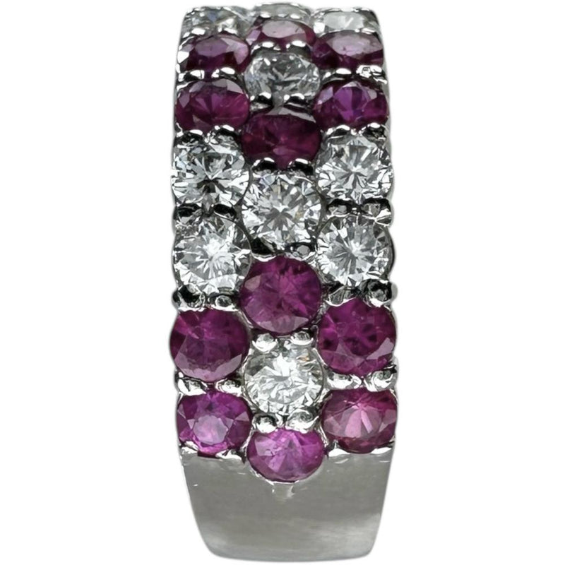 15号 ルビー 1.53ct ダイヤモンド 1.00ct リング・指輪 Pt900プラチナ 7.5g レディース 【中古】【真子質店】【NN】 【KMoS】