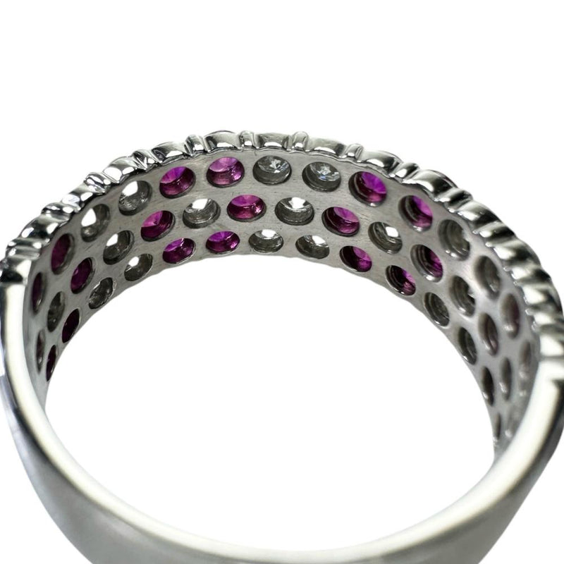 15号 ルビー 1.53ct ダイヤモンド 1.00ct リング・指輪 Pt900プラチナ 7.5g レディース 【中古】【真子質店】【NN】 【KMoS】