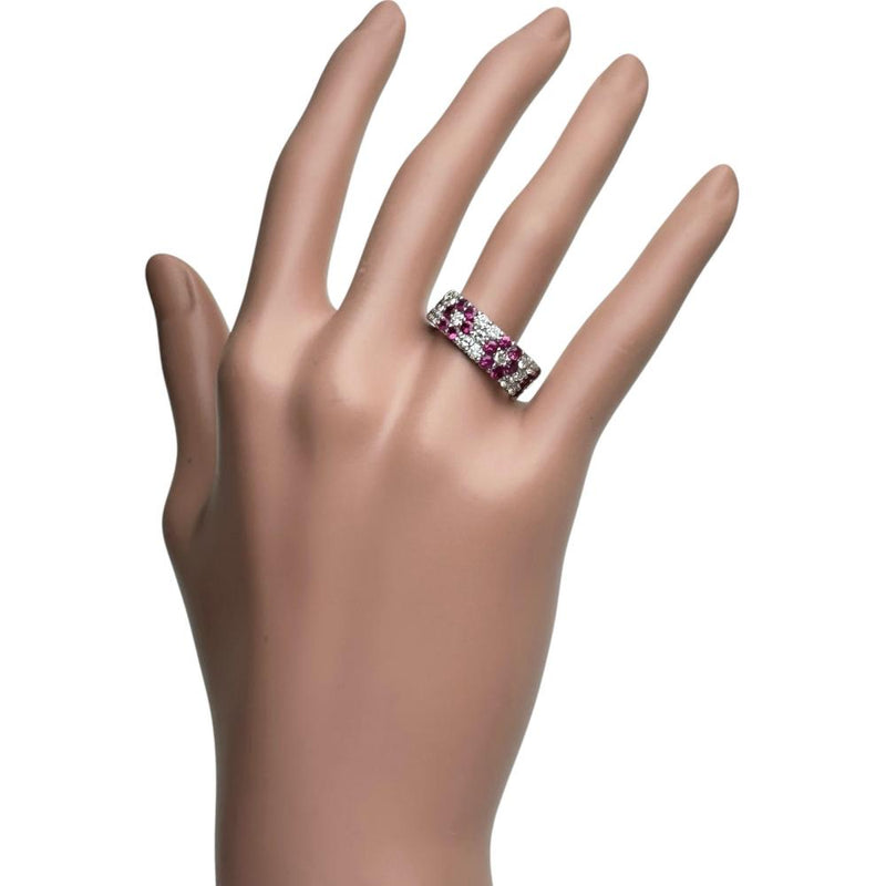 15号 ルビー 1.53ct ダイヤモンド 1.00ct リング・指輪 Pt900プラチナ 7.5g レディース 【中古】【真子質店】【NN】 【KMoS】