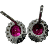 ルビー 0.39/0.54ct ダイヤモンド 0.10/0.10ct ピアス K18WGホワイトゴールド 18金 1.1g レディース 【中古】【真子質店】【NN】 【MaMiMo】