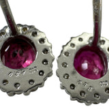 ルビー 0.39/0.54ct ダイヤモンド 0.10/0.10ct ピアス K18WGホワイトゴールド 18金 1.1g レディース 【中古】【真子質店】【NN】 【MaMiMo】