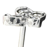 バタフライモチーフ バイカラー ブラックダイヤモンド 0.07ct ダイヤモンド 0.06ct ピアス K18WGホワイトゴールド 18金 1.0g レディース 【中古】【真子質店】【NN】 【ITY】