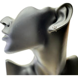 バタフライモチーフ バイカラー ブラックダイヤモンド 0.07ct ダイヤモンド 0.06ct ピアス K18WGホワイトゴールド 18金 1.0g レディース 【中古】【真子質店】【NN】 【ITY】