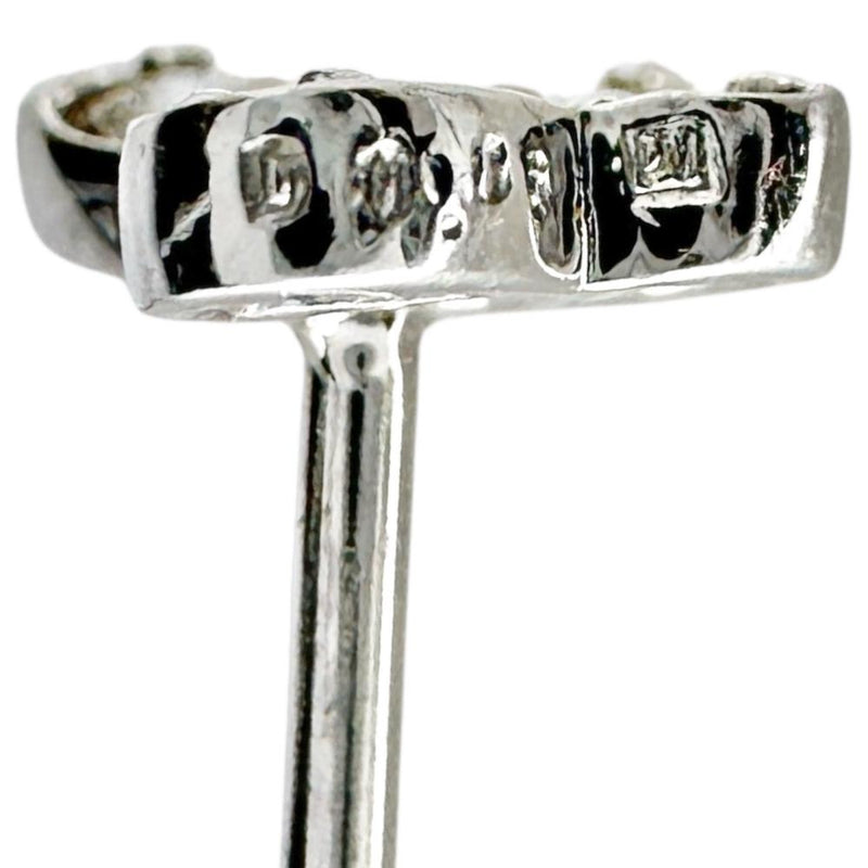 バタフライモチーフ バイカラー ブラックダイヤモンド 0.07ct ダイヤモンド 0.06ct ピアス K18WGホワイトゴールド 18金 1.0g レディース 【中古】【真子質店】【NN】 【ITY】