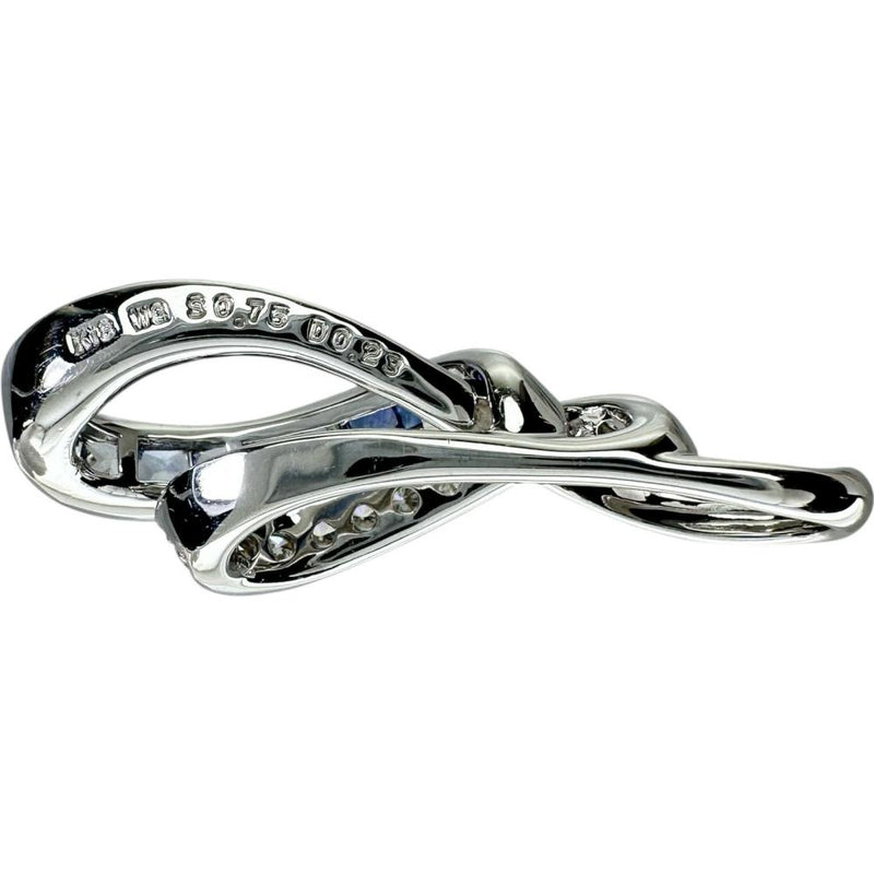 カラーグラデーションサファイア 0.75ct ダイヤモンド 0.23ct ペンダントトップ K18WGホワイトゴールド 18金 4.7g レディース 【中古】【真子質店】【NN】 【YIY】
