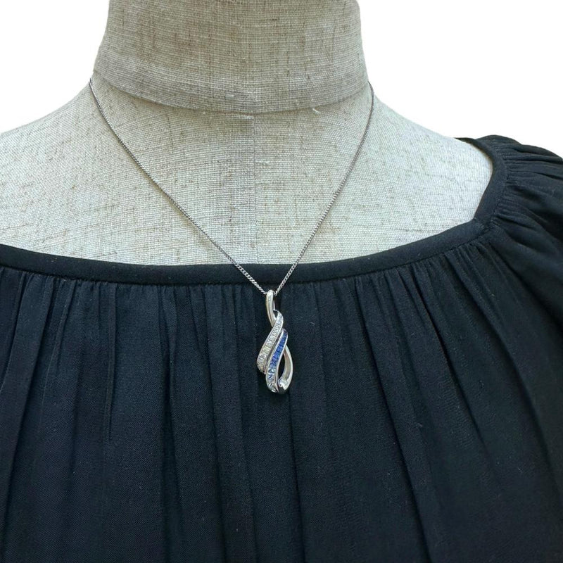 未着用短期出品☆K18WG天然サファイア0.57ct グラデーション ペントップ 未着用短期出品☆K18WG天然サファイア0.57ct グラデーション