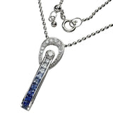 Jeunet/ジュネ グラデーションサファイア 計0.85ct ダイヤモンド 計0.27ct ネックレス K18WGホワイトゴールド 18金 10.1g 49.5cm レディース 【中古】【真子質店】【NN】 【IMaKMo】