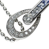 Jeunet/ジュネ グラデーションサファイア 計0.85ct ダイヤモンド 計0.27ct ネックレス K18WGホワイトゴールド 18金 10.1g 49.5cm レディース 【中古】【真子質店】【NN】 【IMaKMo】