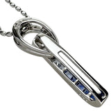 Jeunet/ジュネ グラデーションサファイア 計0.85ct ダイヤモンド 計0.27ct ネックレス K18WGホワイトゴールド 18金 10.1g 49.5cm レディース 【中古】【真子質店】【NN】 【IMaKMo】