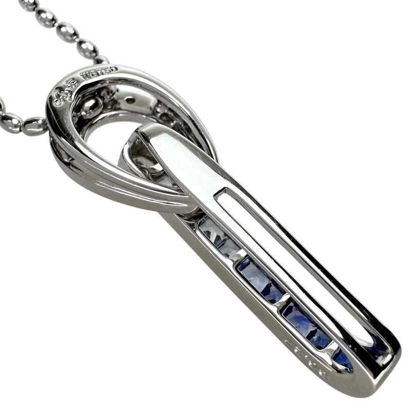 Jeunet/ジュネ グラデーションサファイア 計0.85ct ダイヤモンド 計0.27ct ネックレス K18WGホワイトゴールド 18金 10.1g 49.5cm レディース 【中古】【真子質店】【NN】 【IMaKMo】