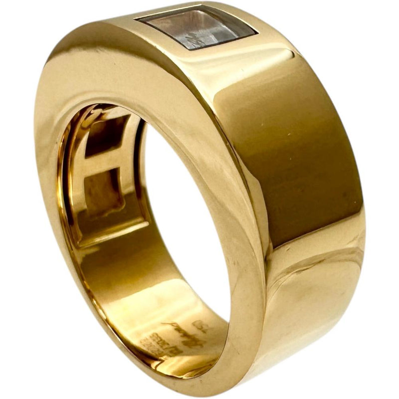 14号【Chopard/ショパール】 1Pハッピーダイヤモンド ダイヤモンド（推定0.05ct） リング・指輪 K18ゴールド 18金 15.2g 82/3035 レディース 【中古】【真子質店】【BL】 【ISMoMi】