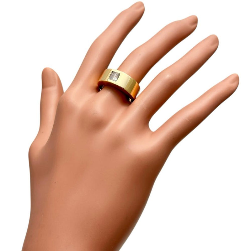 14号【Chopard/ショパール】 1Pハッピーダイヤモンド ダイヤモンド（推定0.05ct） リング・指輪 K18ゴールド 18金 15.2g 82/3035 レディース 【中古】【真子質店】【BL】 【ISMoMi】
