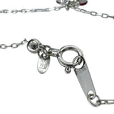 ルビー 計0.73ct ダイヤモンド 計0.10ct ネックレス K18WGホワイトゴールド 18金 3.1g 44.5cm レディース 【中古】【真子質店】【NN】 【DDx】