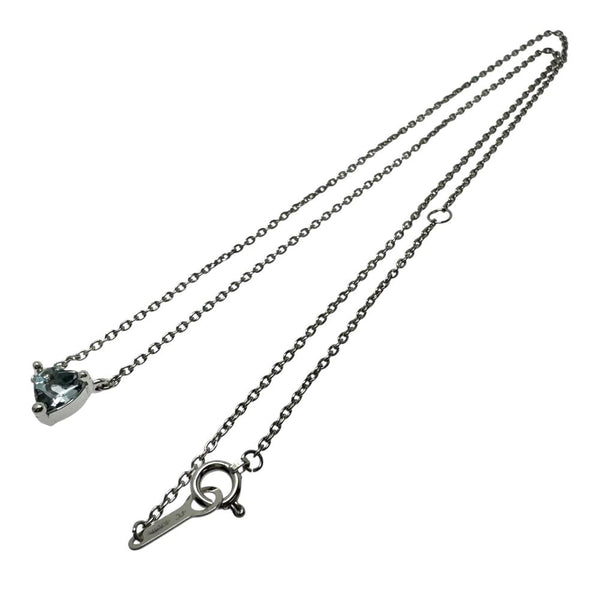 【4℃/ヨンドシー】 アクアマリン ネックレス K18WGホワイトゴールド 18金 2.8g 41cm レディース 【中古】【真子質店】【NN】 【MaMax】