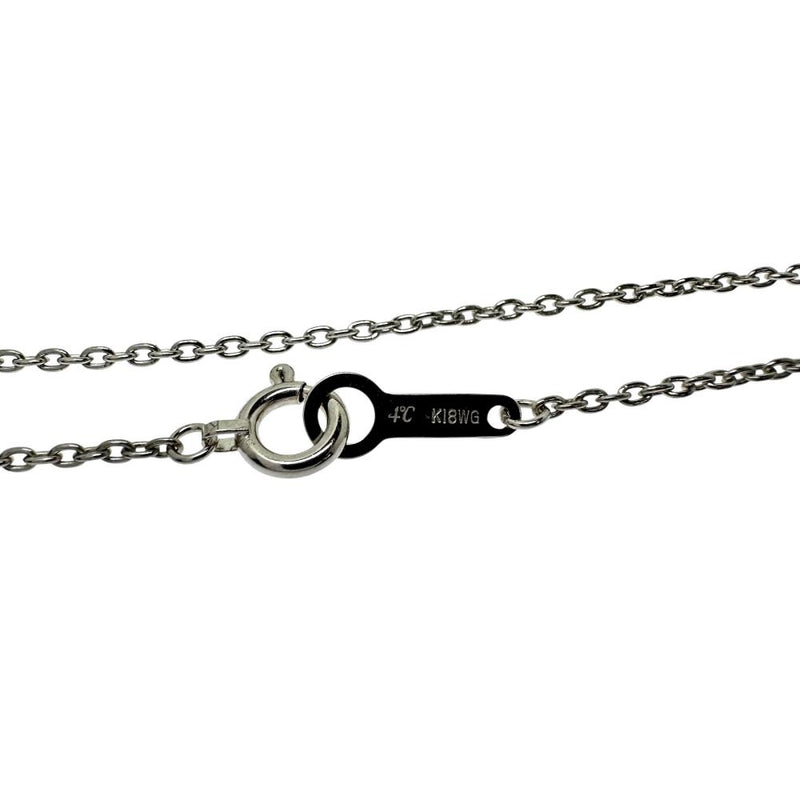 【4℃/ヨンドシー】 アクアマリン ネックレス K18WGホワイトゴールド 18金 2.8g 41cm レディース 【中古】【真子質店】【NN】 【MaMax】