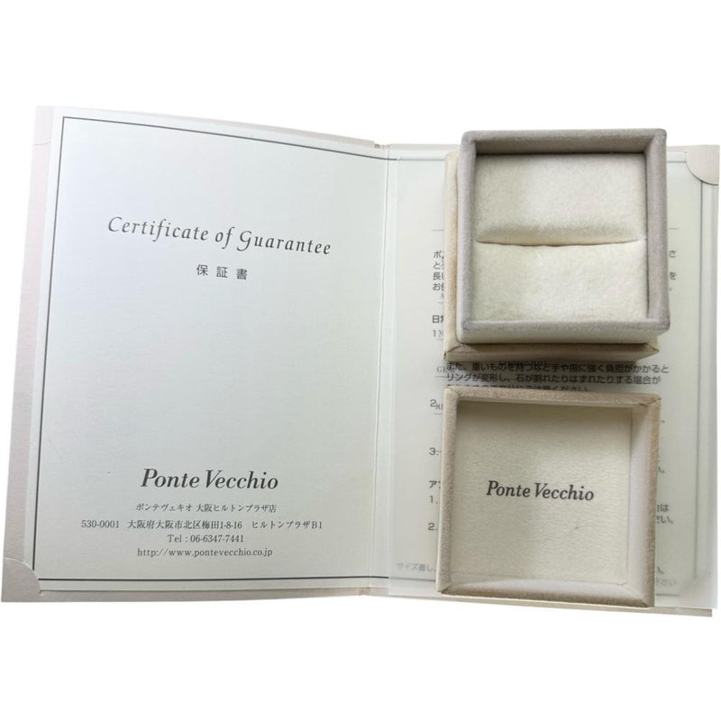 10号【Ponte Vecchio/ポンテヴェキオ】 ブラックダイヤモンド 0.55ct ダイヤモンド 0.27ct リング・指輪 K18WGホワイトゴールド 18金 11.4g レディース 【中古】【真子質店】【NN】 【IMoxK】