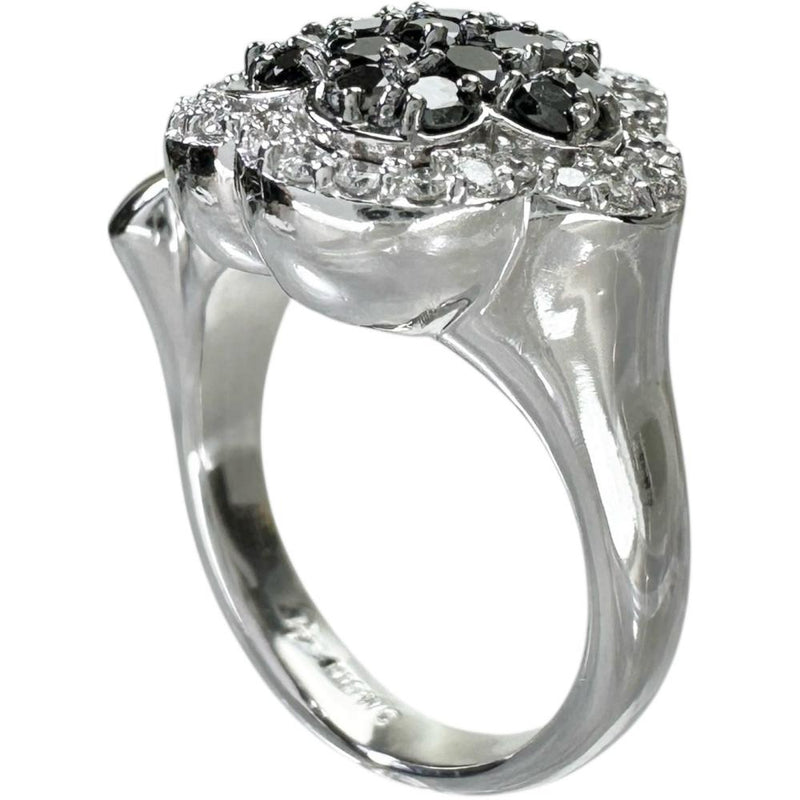 10号【Ponte Vecchio/ポンテヴェキオ】 ブラックダイヤモンド 0.55ct ダイヤモンド 0.27ct リング・指輪 K18WGホワイトゴールド 18金 11.4g レディース 【中古】【真子質店】【NN】 【IMoxK】