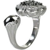 10号【Ponte Vecchio/ポンテヴェキオ】 ブラックダイヤモンド 0.55ct ダイヤモンド 0.27ct リング・指輪 K18WGホワイトゴールド 18金 11.4g レディース 【中古】【真子質店】【NN】 【IMoxK】