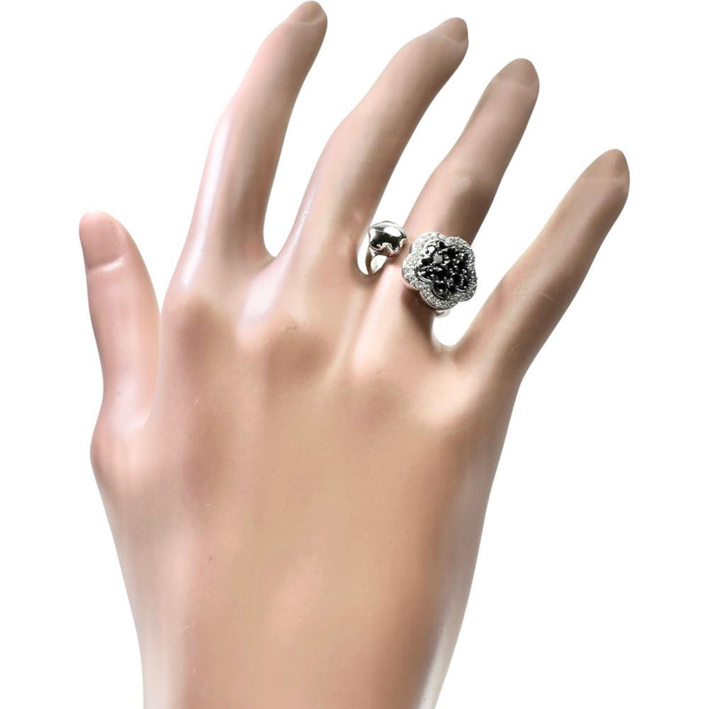 10号【Ponte Vecchio/ポンテヴェキオ】 ブラックダイヤモンド 0.55ct ダイヤモンド 0.27ct リング・指輪 K18WGホワイトゴールド 18金 11.4g レディース 【中古】【真子質店】【NN】 【IMoxK】