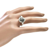 10号【Ponte Vecchio/ポンテヴェキオ】 ブラックダイヤモンド 0.55ct ダイヤモンド 0.27ct リング・指輪 K18WGホワイトゴールド 18金 11.4g レディース 【中古】【真子質店】【NN】 【IMoxK】