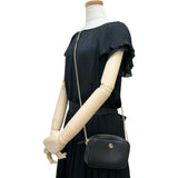 【GUCCI/グッチ】 GGマーモント　ミニカメラバッグ 772759 スーパーミニバッグ ショルダーバッグ レザー ブラックレザー/ゴールド金具 レディース【中古】【真子質店】【BL】 【KMix】