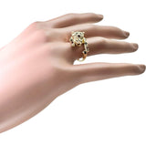 11.5号 パンサーモチーフ　豹モチーフ ルビー 0.43ct サファイア 0.40ct ダイヤモンド 0.01ct リング・指輪 K18ゴールド 18金 6.8g レディース
【中古】【真子質店】【NN】




【MiDK】