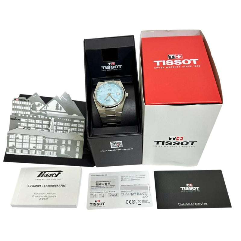 【TISSOT/ティソ】 PRX パワーマティック80 T137.407.11 裏スケルトン　保証書/ギャラ/箱付き 腕時計 ステンレススチール 自動巻き/オートマ スカイブルー文字盤 メンズ
【中古】【真子質店】【GD】




【Dxx】
